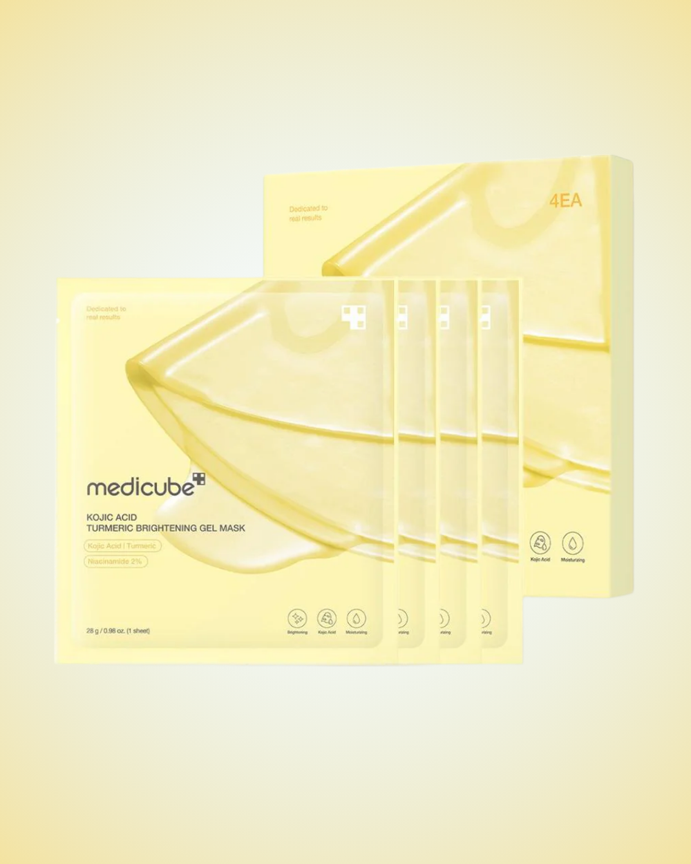 Medicube Kojic Acid Turmeric Brightening Gel Mask 4EA